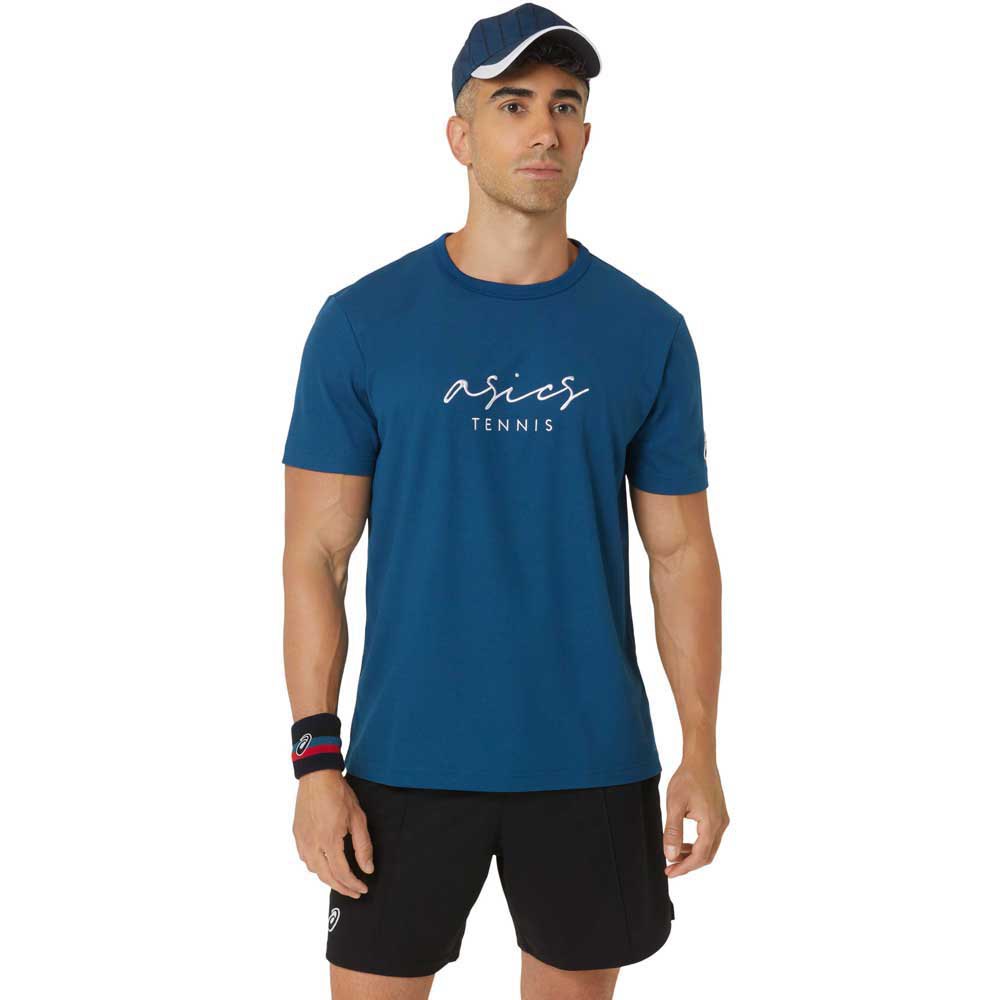 Asics Classic Graphic Short Sleeve T-shirt Blau L Mann von Asics