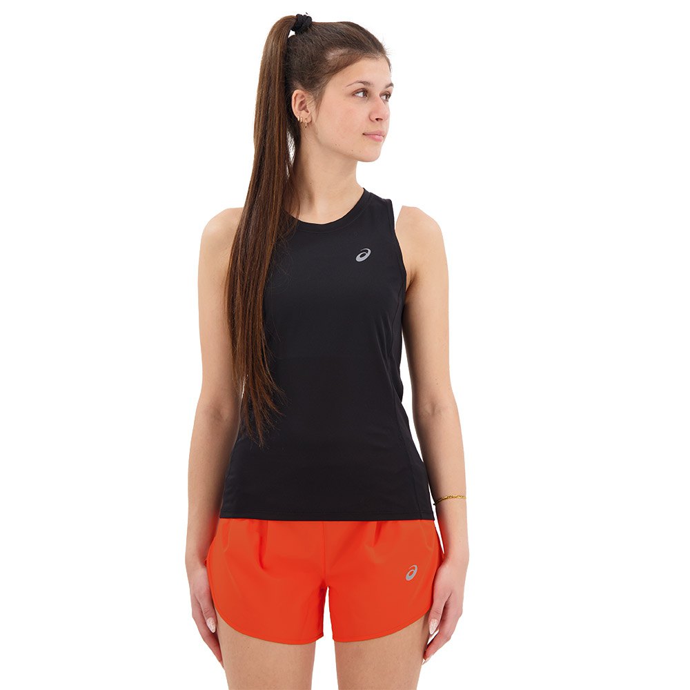 Asics Core Sleeveless T-shirt Schwarz M Frau von Asics