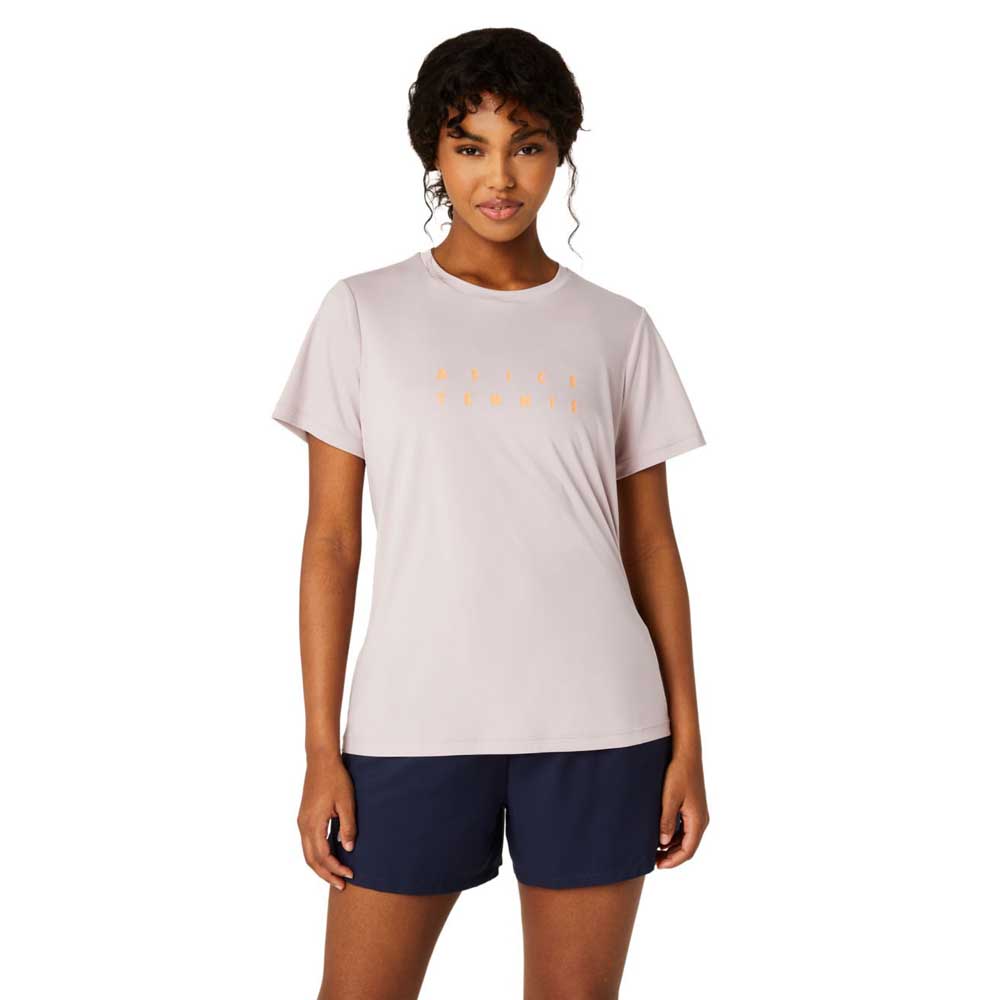 Asics Court Graphic Short Sleeve T-shirt Weiß L Frau von Asics