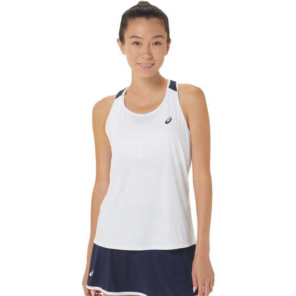 Asics Court Sleeveless T-shirt Weiß S Frau von Asics