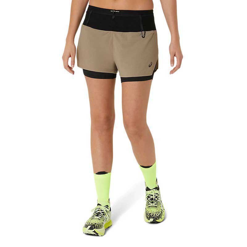 Asics Fujitrail 2-in-1 Shorts Braun L Frau Asics Fujitrail 2-in-1 Shorts Braun L Frau von Asics