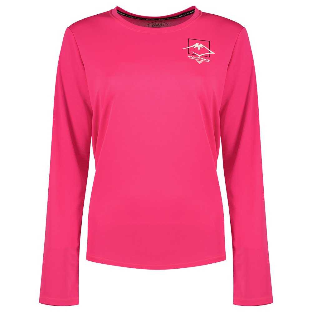 Asics Fujitrail Logo Long Sleeve T-shirt Rosa XL Frau von Asics