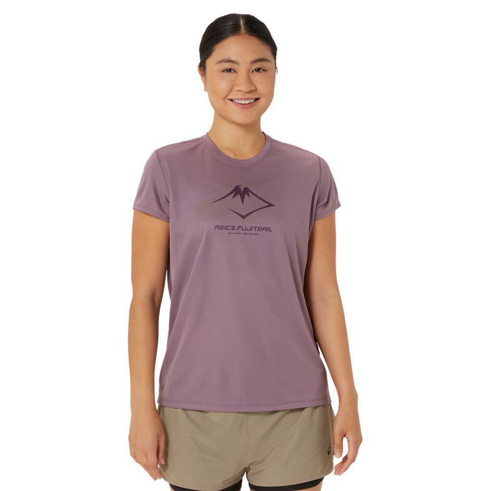 Asics Fujitrail Logo Short Sleeve T-shirt Lila M Frau Asics Fujitrail Logo Short Sleeve T-shirt Lila M Frau von Asics