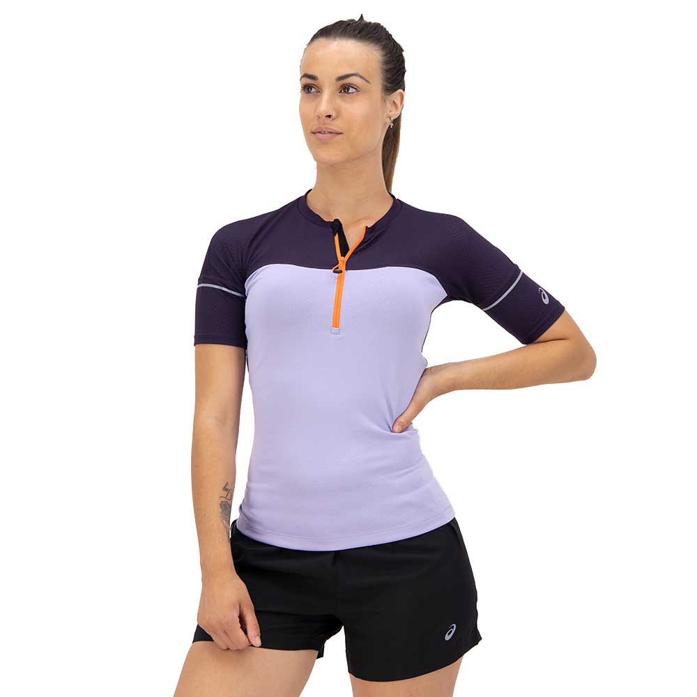 Asics Fujitrail Short Sleeve T-shirt Lila XL Frau von Asics