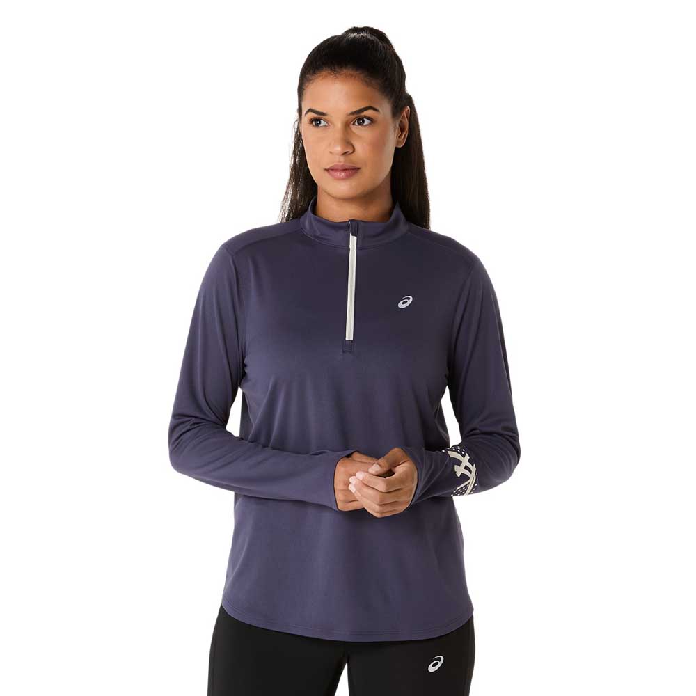 Asics Icon Half Zip Long Sleeve T-shirt Lila M Frau Asics Icon Half Zip Long Sleeve T-shirt Lila M Frau von Asics