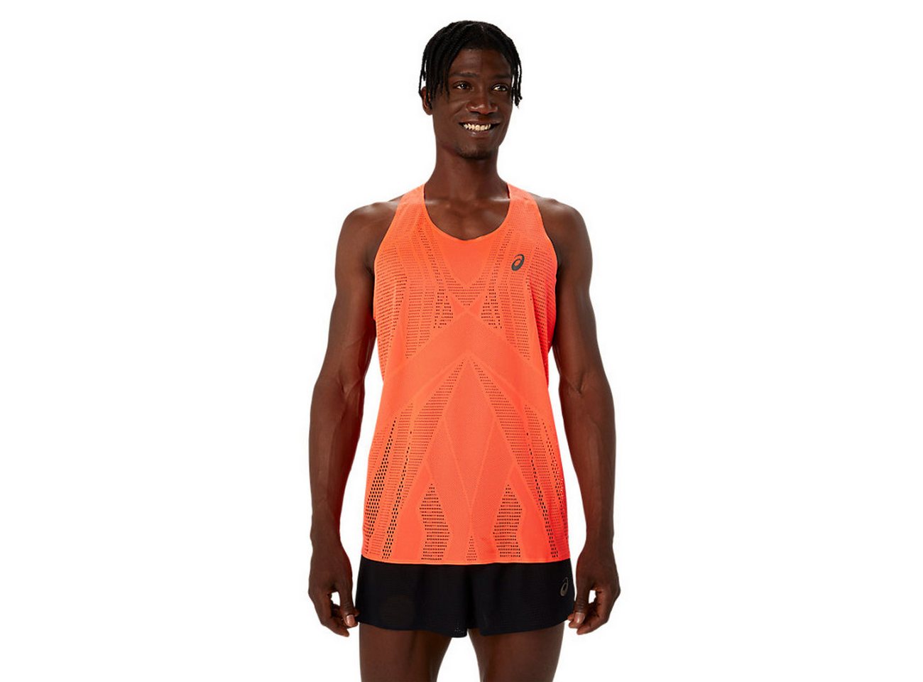 Asics Laufshirt Asics Metarun Singlet Herren Sunrise Red S von Asics