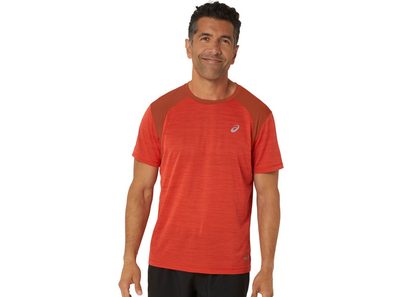 Asics Laufshirt Asics Road SS Top Herren True Red Spice Latte L von Asics