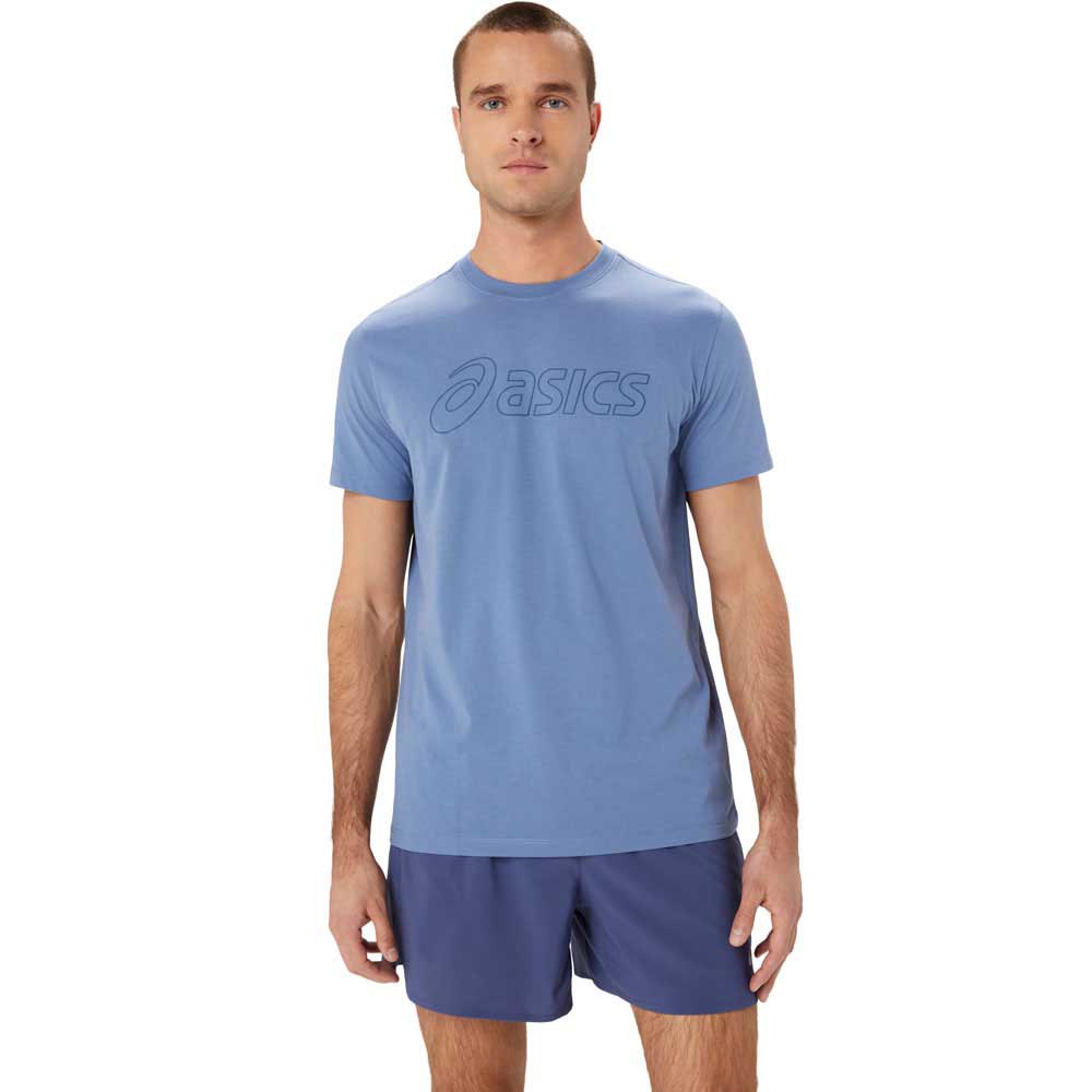 Asics Logo Short Sleeve T-shirt Blau M Mann von Asics