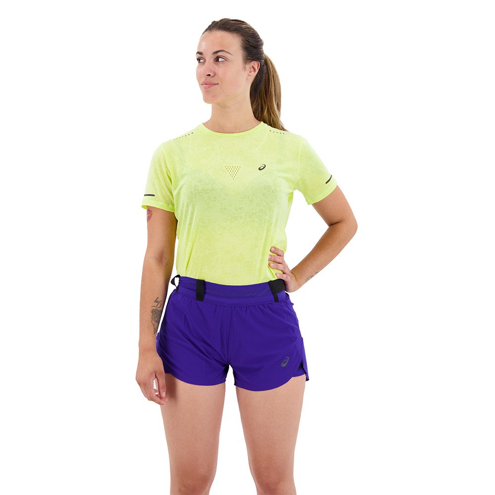 Asics Metarun Pattern Short Sleeve T-shirt Gelb XS Frau Asics Metarun Pattern Short Sleeve T-shirt Gelb XS Frau von Asics