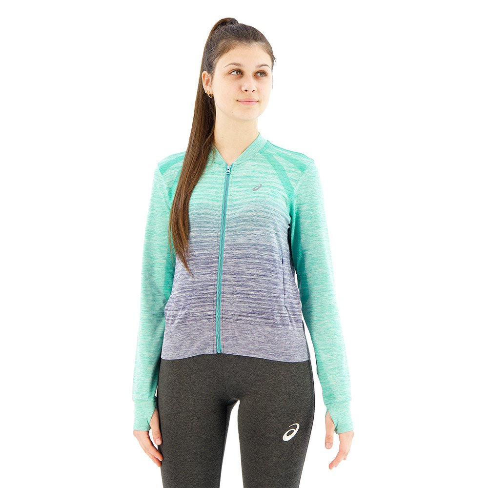 Asics Nagino Run Jacket Seamless Grün XS Frau von Asics