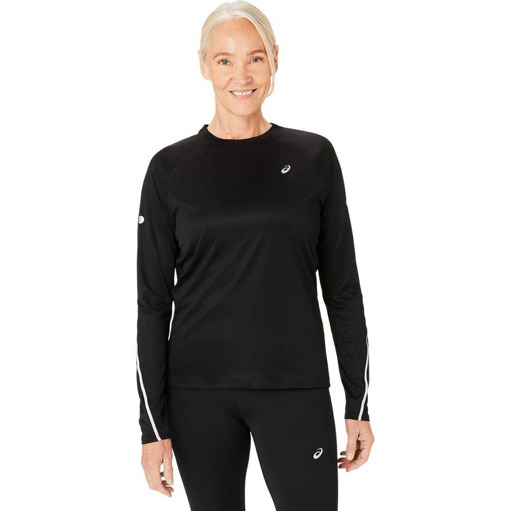 Asics Road Lite-show Long Sleeve T-shirt Schwarz M Frau von Asics