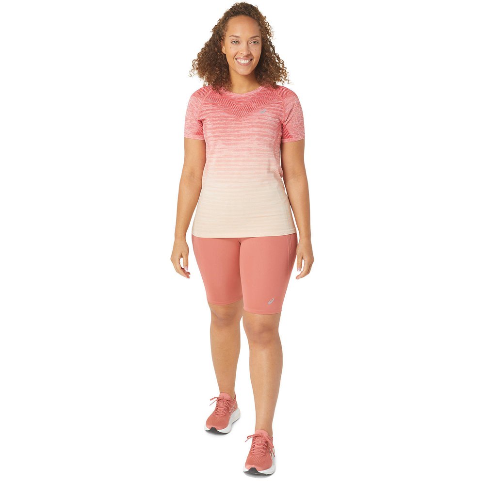 Asics Seamless Short Sleeve T-shirt Rosa S Frau von Asics