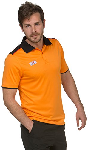 Asioka - 108/17 Technisches Polo-Shirt mit kurzen Ärmeln, Unisex, Erwachsene S Mandarine von Asioka