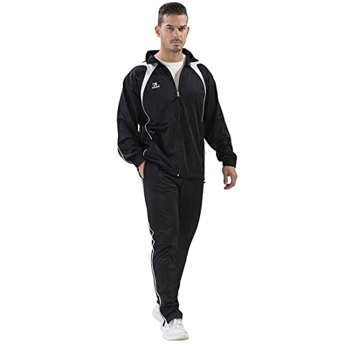 Asioka 120/15 Slim Fit Trainingsanzug, Unisex Erwachsene L Schwarz von Asioka