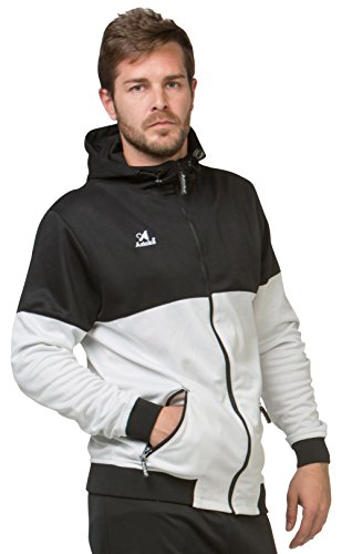 Asioka 183/17 Herren Trainingsjacke mit Kapuze, Herren M weiß/schwarz Asioka 183/17 Herren Trainingsjacke mit Kapuze, Herren M weiß/schwarz von Asioka