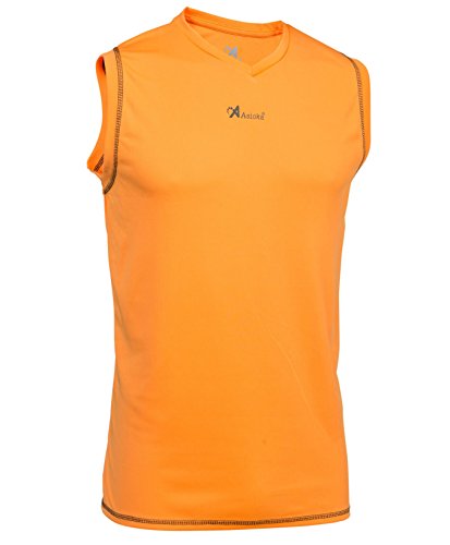 Asioka 184/17 T-Shirt Basketball ohne Ärmel, Unisex Erwachsene M orange von Asioka