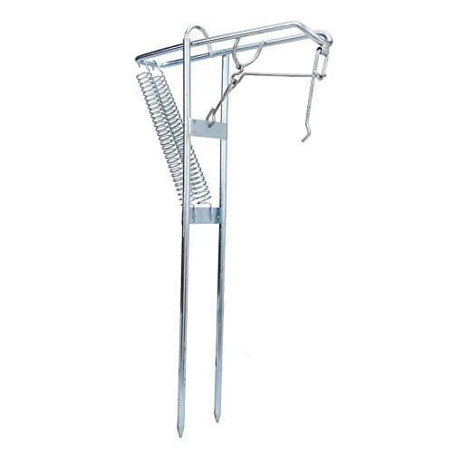 Asixx Angelrutenhalter, Ruten Ständer mit Automatischem Klappspanner aus Metall Doppelt Federhalter Rack, Leicht und Tragbar für Angeln Asixx Angelrutenhalter, Ruten Ständer mit Automatischem Klappspanner aus Metall Doppelt Federhalter Rack, Leicht und Tragbar für Angeln von Asixx