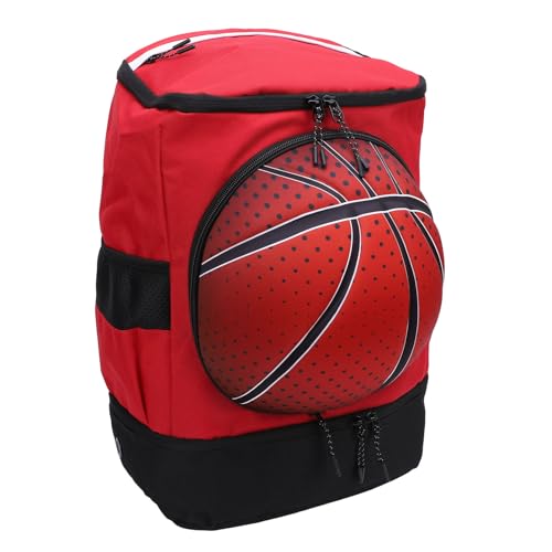 Asixxsix Basketball-Rucksack, Oxford Cloth Basketball Tasche mit Schuhfach, atmungsaktiv Fußball Rucksack große Kapazität Sporttasche für Basketball, Fußball, Volleyball (Ballgröße 6) von Asixxsix