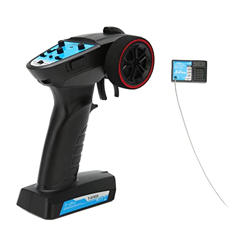 Asixxsix RC-Sender-Empfänger, 3-Kanal-RC-Sender mit 2,4-GHz-Empfänger, Geschwindigkeitsanpassung, Fernfunksteuerung für Fernsteuerung von Auto-Bootstanks Asixxsix RC-Sender-Empfänger, 3-Kanal-RC-Sender mit 2,4-GHz-Empfänger, Geschwindigkeitsanpassung, Fernfunksteuerung für Fernsteuerung von Auto-Bootstanks von Asixxsix