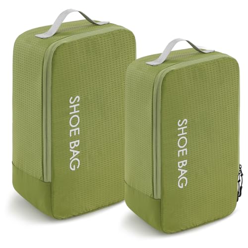 Asnews Schuhtasche 2er Set, Wasserdicht Schuhbeutel mit Reißverschluss, Staubdicht Schuhsack Reise Shoe Bag Tasche für Koffer, Schmutzabweisender Schuhorganizer für Hause Urlaub von Asnews