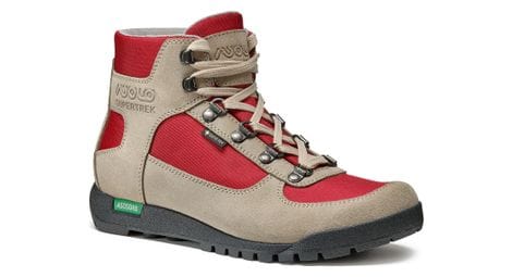 damen wanderschuhe asolo supertrek gore tex beige rot von Asolo