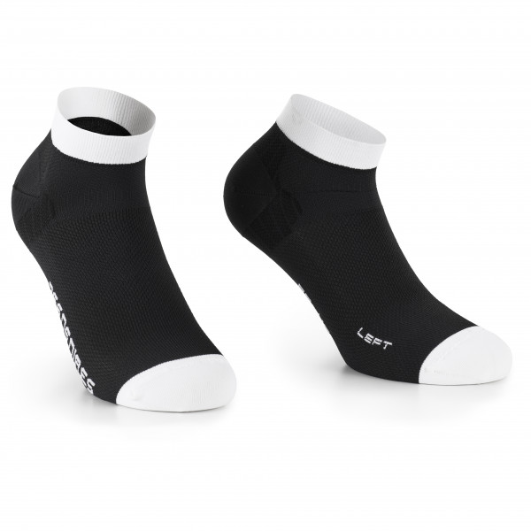 ASSOS - RS Socks Superléger Low - Radsocken Gr 35-38 schwarz/weiß von Assos