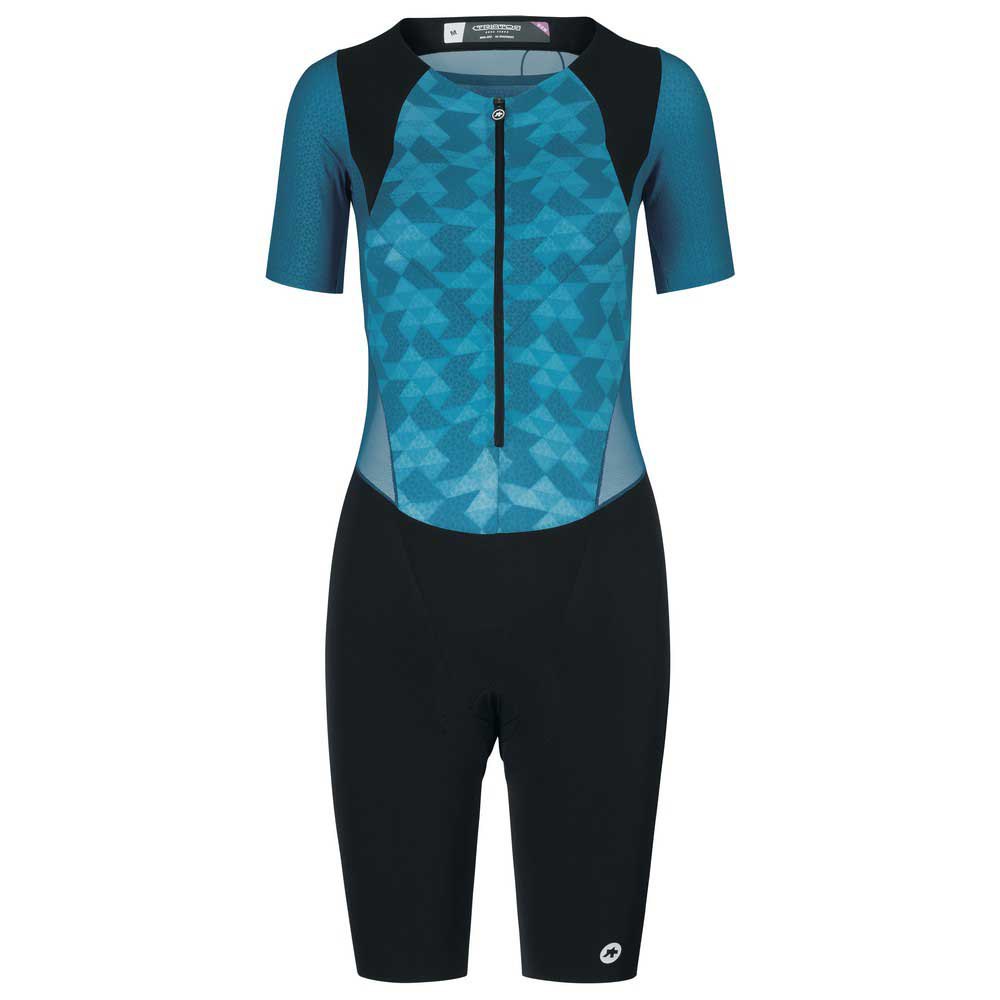 Assos Triator Speed Short Sleeve Trisuit Blau,Schwarz XS Frau von Assos