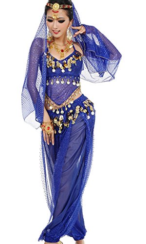 Astage Damen Bauchtanz KostAme Set Indischer Tanz Darbietungen Kleidung, KnigsblauKnigsblau, Fits DE 32-40 Astage Damen Bauchtanz KostAme Set Indischer Tanz Darbietungen Kleidung, KnigsblauKnigsblau, Fits DE 32-40 von Astage