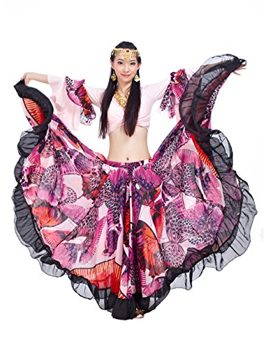 Astage Damen Maxi Tribal Gypsy Taille Rock 25 Yards 720 Grad Bauchtanz Top Rock Pink Astage Damen Maxi Tribal Gypsy Taille Rock 25 Yards 720 Grad Bauchtanz Top Rock Pink von Astage