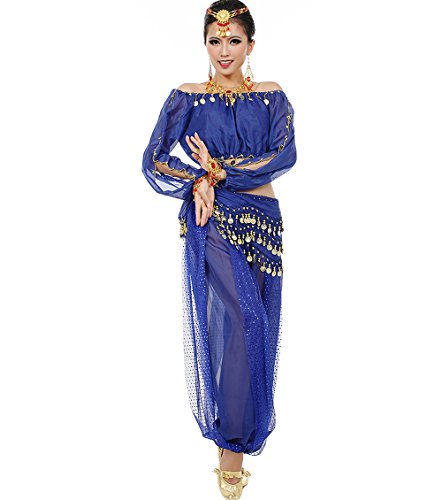 Astage Frauen Bauchtanz Anzug Kostüm Active Wear Taille-Gürtel-Sets Königsblau Astage Frauen Bauchtanz Anzug Kostüm Active Wear Taille-Gürtel-Sets Königsblau von Astage