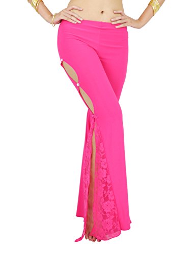 Astage Frauen Lace Side Split Hosen Indien Dance Trousers Arabic Dance Wear Rosa Astage Frauen Lace Side Split Hosen Indien Dance Trousers Arabic Dance Wear Rosa von Astage