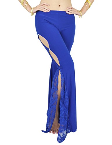 Astage Frauen Lace Side Split Hosen Indien Dance Trousers Arabic Dance Wear Saphir von Astage