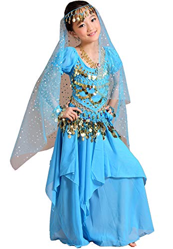 Astage Mädchen Kleid Bauchtanz Indianisch Halloween Karneval Kostüme M Himmelblau Astage Mädchen Kleid Bauchtanz Indianisch Halloween Karneval Kostüme M Himmelblau von Astage
