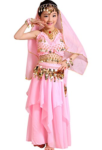 Astage Mädchen Kleid Kinder Bauchtanz Halloween Karneval Kostüm-SätzePinkM Astage Mädchen Kleid Kinder Bauchtanz Halloween Karneval Kostüm-SätzePinkM von Astage