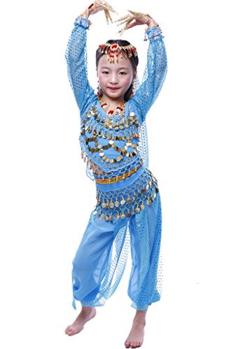 Astage Mädchen Lange Ärmel Bauchtanz Kostüm Set Alle Ornamente Himmelblau L Astage Mädchen Lange Ärmel Bauchtanz Kostüm Set Alle Ornamente Himmelblau L von Astage