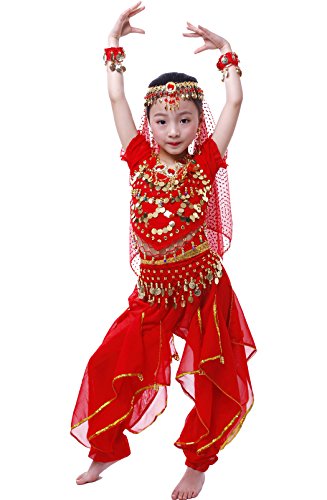 Astage Mädchen Halloween Bauchtanz Kostüm Anzug Rot XL Astage Mädchen Halloween Bauchtanz Kostüm Anzug Rot XL von Astage