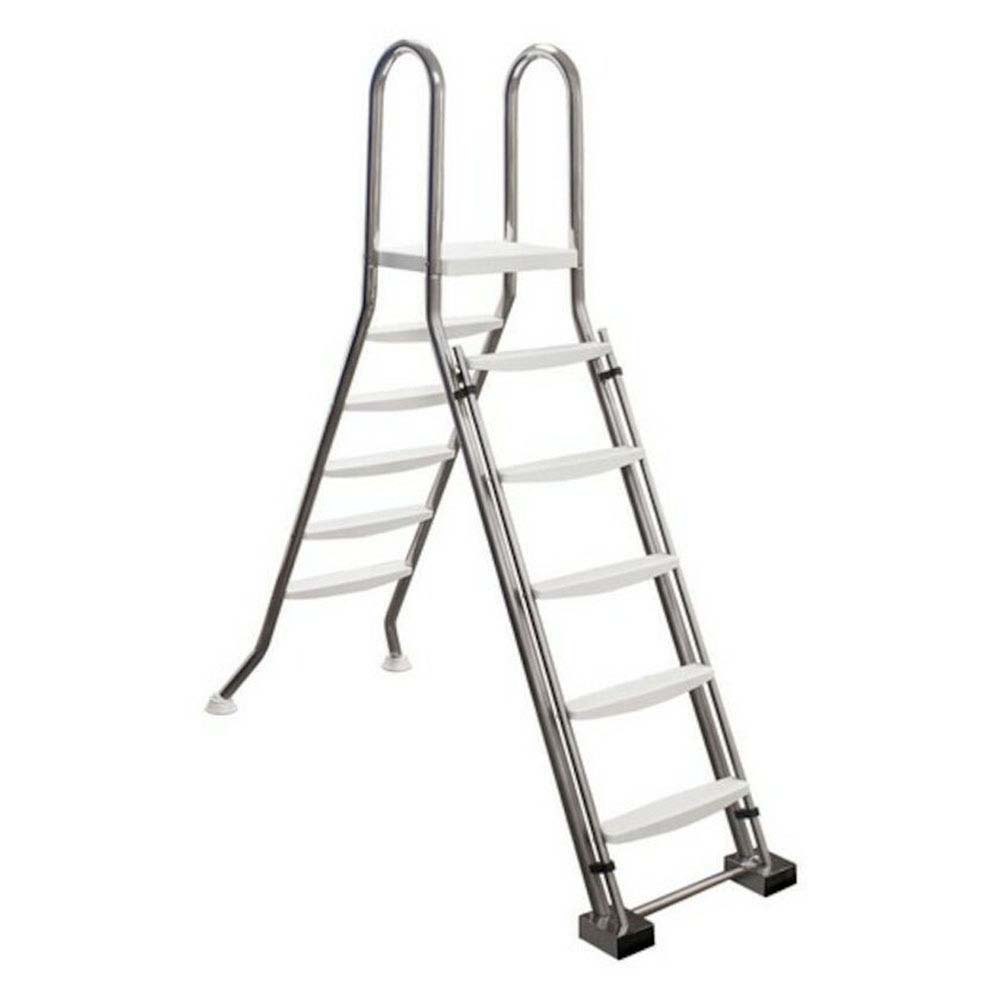 Astralpool Aisi-304l Ø43 1.35m Safety Ladder Steps With Platform For Above Ground Pools 2x4 Silber von Astralpool