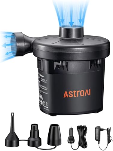 AstroAI Elektrische Luftpumpe für Luftmatratze Pumpe AC/DC 2 in 1 Inflate und Deflate Elektrische Pumpe mit 3 Luftdüse für aufblasbare Matratze Pool Schwimmring Spielzeugfloß AstroAI Elektrische Luftpumpe für Luftmatratze Pumpe AC/DC 2 in 1 Inflate und Deflate Elektrische Pumpe mit 3 Luftdüse für aufblasbare Matratze Pool Schwimmring Spielzeugfloß von AstroAI