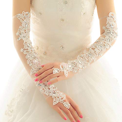 Asudaro Damen Lange Hochzeits-Handschuhe Elegante Braut-Brautpartei-Kleid-Spitze-Handschuhe Strass Fingerlose Handschuhe Hochzeit Abend Party Satin Fäustlinge Sexy Spitzenhandschuhe Asudaro Damen Lange Hochzeits-Handschuhe Elegante Braut-Brautpartei-Kleid-Spitze-Handschuhe Strass Fingerlose Handschuhe Hochzeit Abend Party Satin Fäustlinge Sexy Spitzenhandschuhe von Asudaro