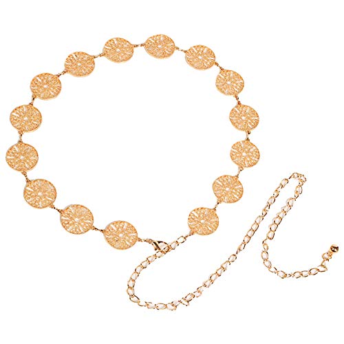 Asudaro Damen Taillenkette Taillengürtel Körperketten Metall Aushöhlen Runden Kleid Gürtel Taille Kettengürtel Kleid Dekoration Kettengürtel 110/130/150cm Lange Asudaro Damen Taillenkette Taillengürtel Körperketten Metall Aushöhlen Runden Kleid Gürtel Taille Kettengürtel Kleid Dekoration Kettengürtel 110/130/150cm Lange von Asudaro
