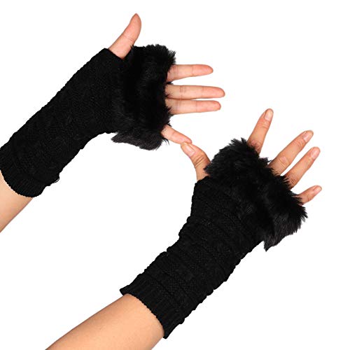 Asudaro Frauen Mädchen Armwärmer Armstulpen Faux Pelz Winter Warm Fingerlose Fäustlinge Handwärmer Wrist Warmers Stulpen Armmanschette Halbfingerhandschuhe Asudaro Frauen Mädchen Armwärmer Armstulpen Faux Pelz Winter Warm Fingerlose Fäustlinge Handwärmer Wrist Warmers Stulpen Armmanschette Halbfingerhandschuhe von Asudaro