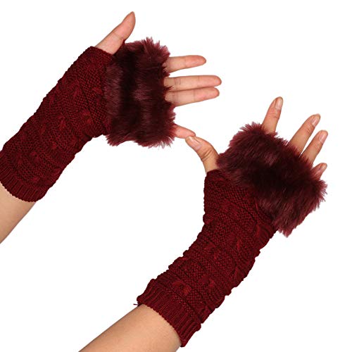 Asudaro Frauen Mädchen Armwärmer Armstulpen Faux Pelz Winter Warm Fingerlose Fäustlinge Handwärmer Wrist Warmers Stulpen Armmanschette Halbfingerhandschuhe Asudaro Frauen Mädchen Armwärmer Armstulpen Faux Pelz Winter Warm Fingerlose Fäustlinge Handwärmer Wrist Warmers Stulpen Armmanschette Halbfingerhandschuhe von Asudaro