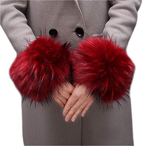 Asudaro Frauen Mädchen Herbst Winter Fell Pelz Armstulpen Stulpen Manschetten Fellstulpen Handschuhe Armband Pulswärmer Kunstfell Handschuhe Ärmel Manschette Bekleidungszubehör Asudaro Frauen Mädchen Herbst Winter Fell Pelz Armstulpen Stulpen Manschetten Fellstulpen Handschuhe Armband Pulswärmer Kunstfell Handschuhe Ärmel Manschette Bekleidungszubehör von Asudaro
