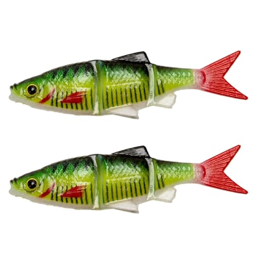 Asukohu 2 Stücke Multi Jointed Swimbait Angelköder Swimbaits Bass Angelköder Meeresangelgerät Kakerlaken Lockt von Asukohu