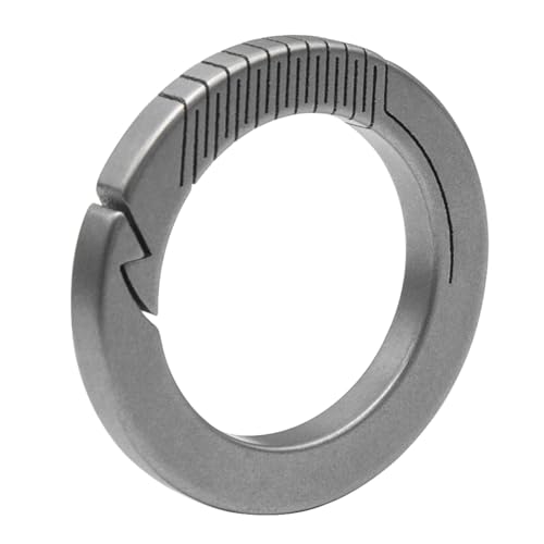 Titanringe Karabiner-Schlüsselanhänger, Anti-Lost, Schnellspanner, Schlüsselanhänger, runder Karabiner-Clip, praktisches Werkzeug für Damen und Herren, Outdoor, Titan-Karabiner, Schlüsselanhänger Titanringe Karabiner-Schlüsselanhänger, Anti-Lost, Schnellspanner, Schlüsselanhänger, runder Karabiner-Clip, praktisches Werkzeug für Damen und Herren, Outdoor, Titan-Karabiner, Schlüsselanhänger von Asukohu