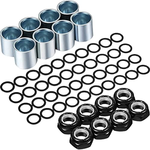 Asyduey 56 StüCke Skateboard Truck Hardware Satz Skateboard Abstandshalter Langbrett Achsmuttern Skateboard ZubehöR Asyduey 56 StüCke Skateboard Truck Hardware Satz Skateboard Abstandshalter Langbrett Achsmuttern Skateboard ZubehöR von Asyduey