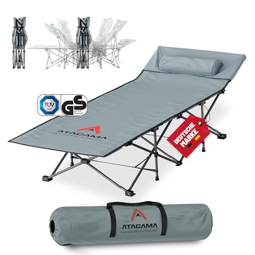 Atacama Feldbett Klappbar - Ultraleichtes Campingbett - Feldbett Ideal für Outdoor-Abenteuer und Karpfenliege - Komfortabel, Tragbar Feldbett XXL Campingbett von Atacama