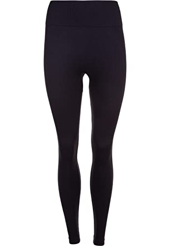 Athlecia Damen Flow Ribbed Seamless Tights, Schwarz, M EU Athlecia Damen Flow Ribbed Seamless Tights, Schwarz, M EU von Athlecia