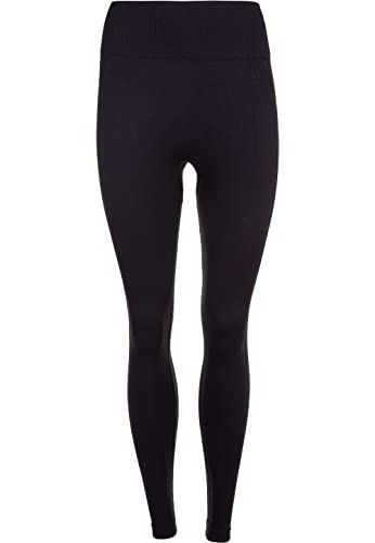 Athlecia Damen Flow Ribbed Seamless Tights, Schwarz, M EU von Athlecia