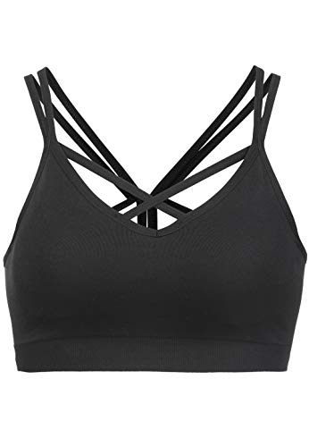 Athlecia Damen Sport-BH Tulip mit starkem Halt 1001 Black, L/XL von Athlecia